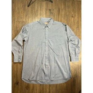 Gitman Bros Shirt Mens Blue Chambray Long Sleeve Pocket Preppy USA Sz 19-34 Big